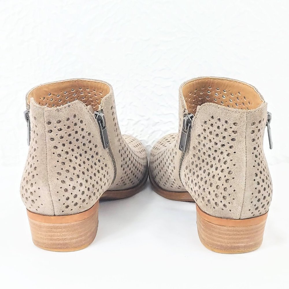 Lucky Brand Bayley2 Suede Perforated Ankle Bootie - Picture 6 of 7